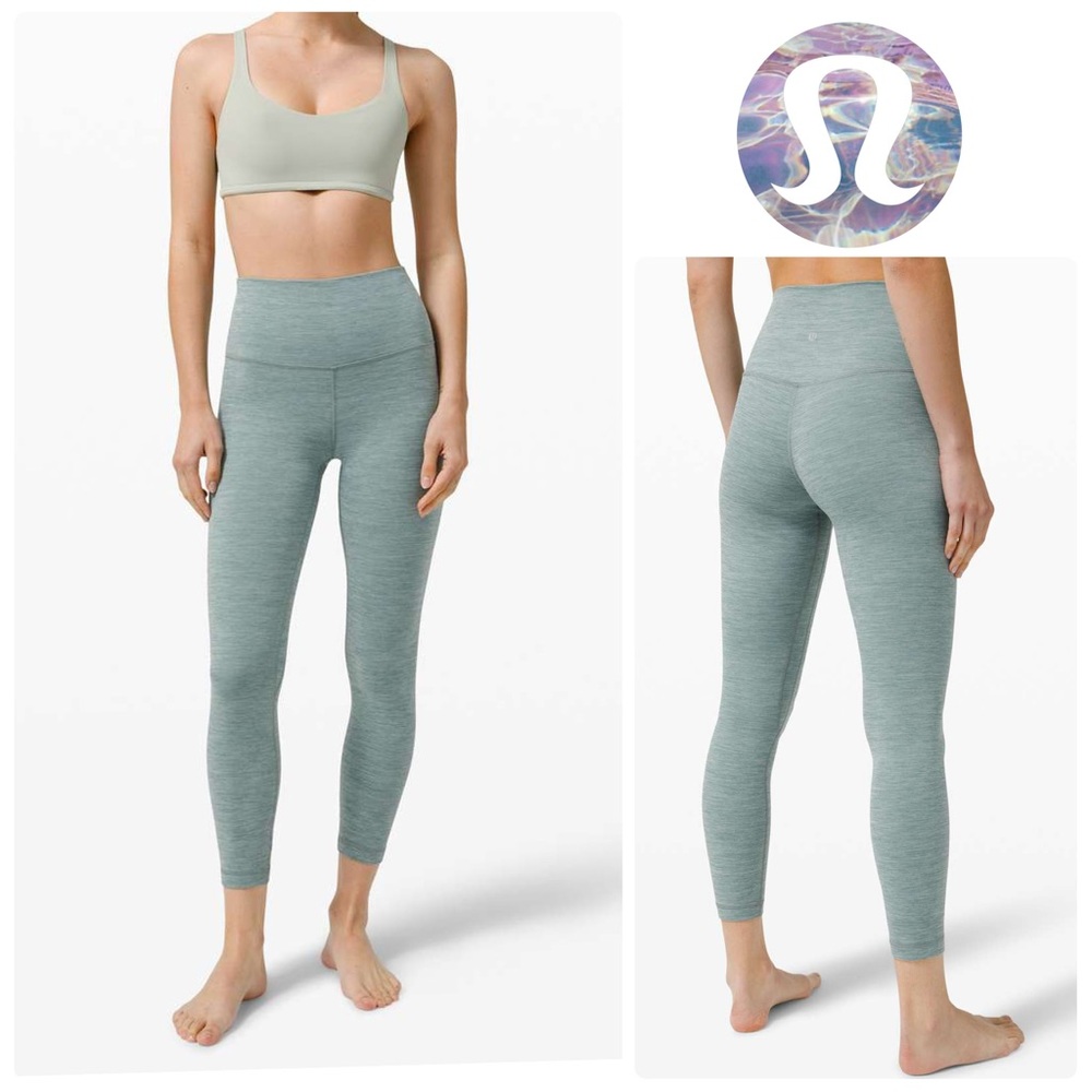 Lululemon Align Pant 25" in Heathered Tidewater Teal